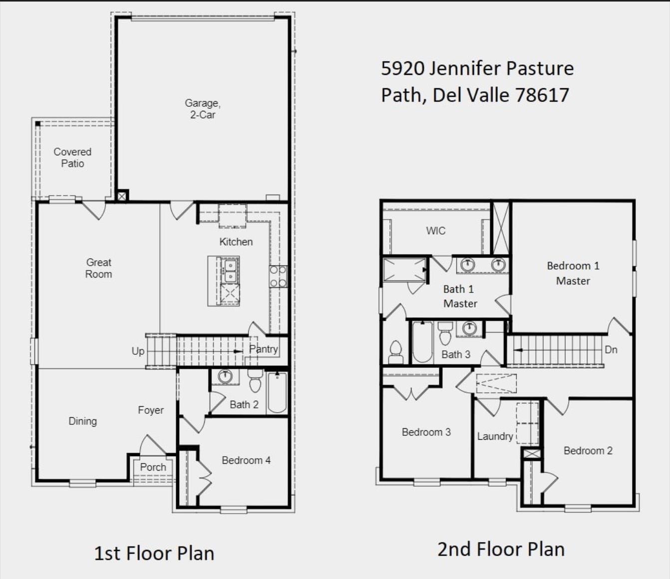 5920 Jennifer Pasture Path Directions & Floorplan 1